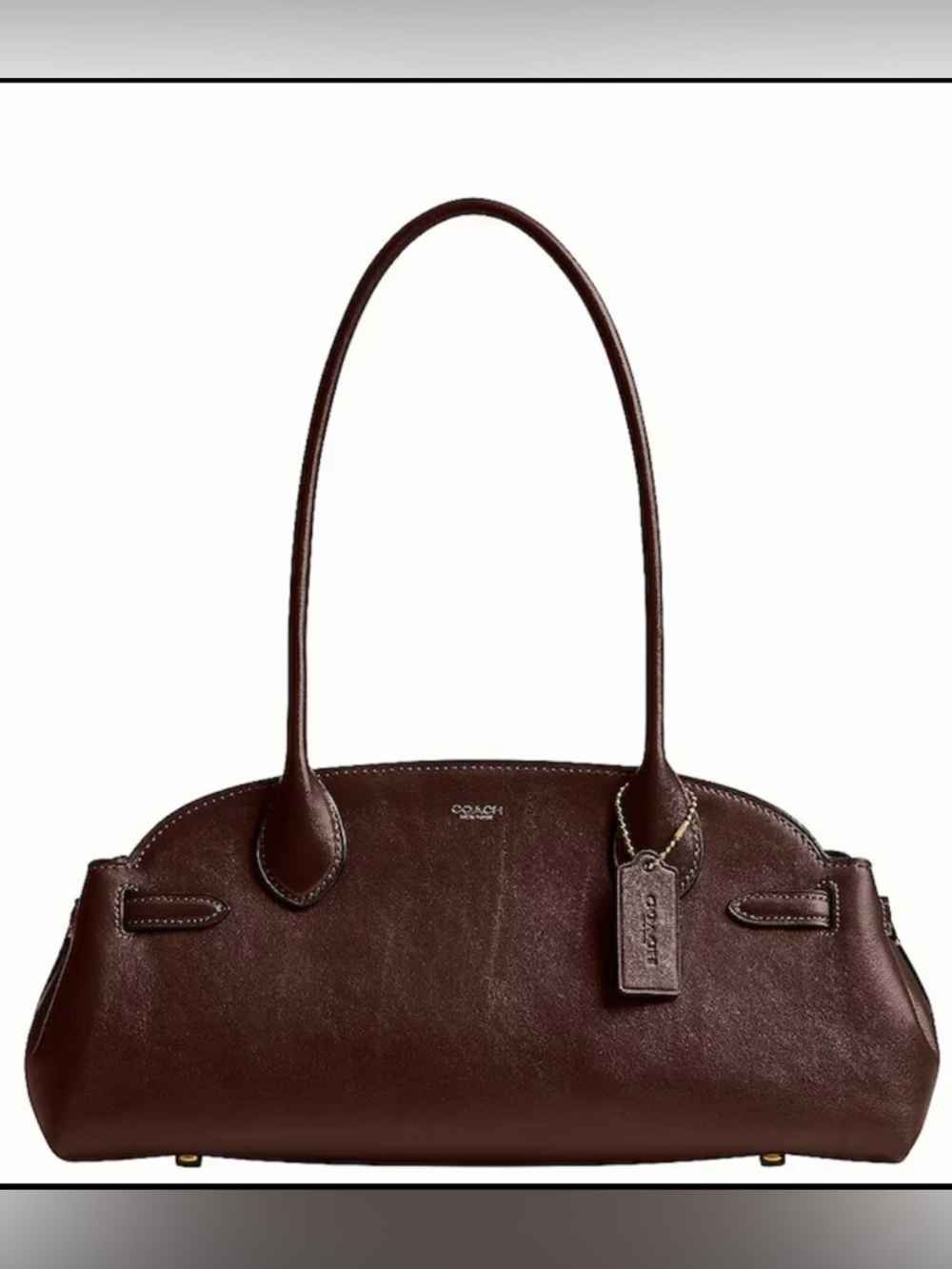 Coach Glazed Leather Empire East-West Carryall Satchel 34